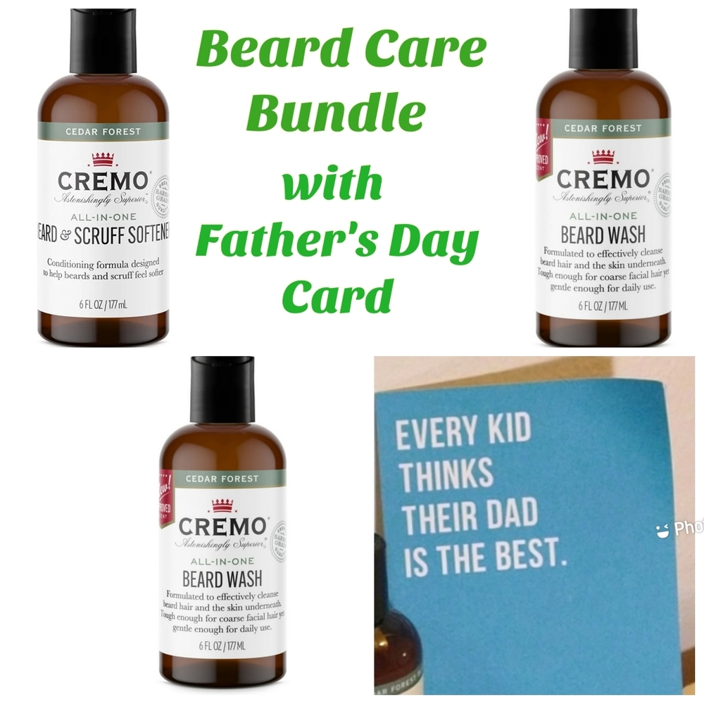 Bundle Cremo Beard Care and Father's Day Card- Cedar Forest